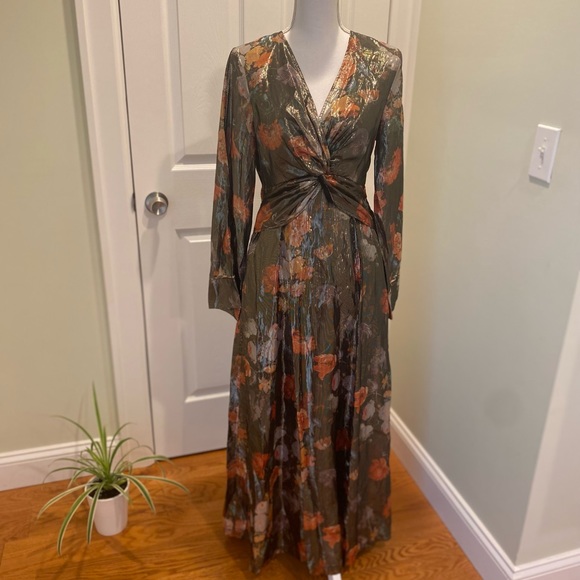 New Anthropologie Caballero Deep V-Neck Maxi Dress size S - Picture 11 of 15